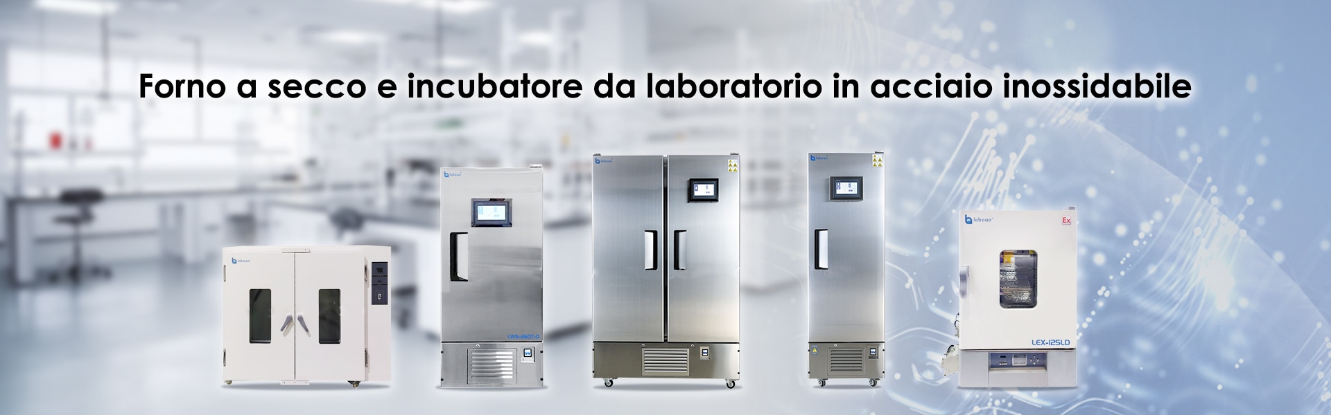 banner di forno di essiccazione e incubatore