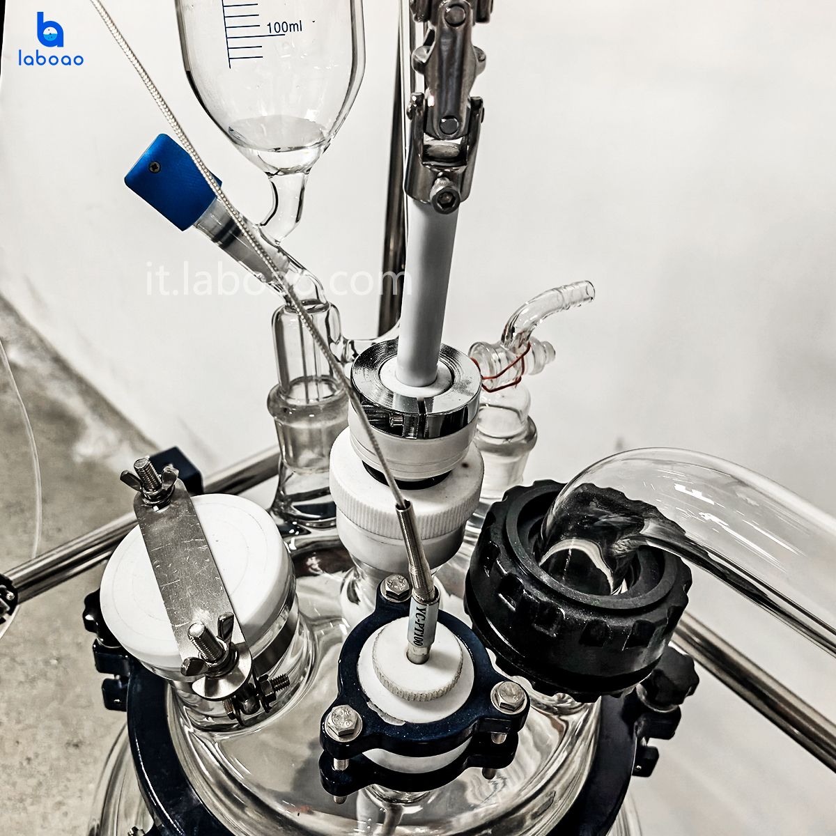 10-100L Reattore in vetro con rivestimento a tre strati
