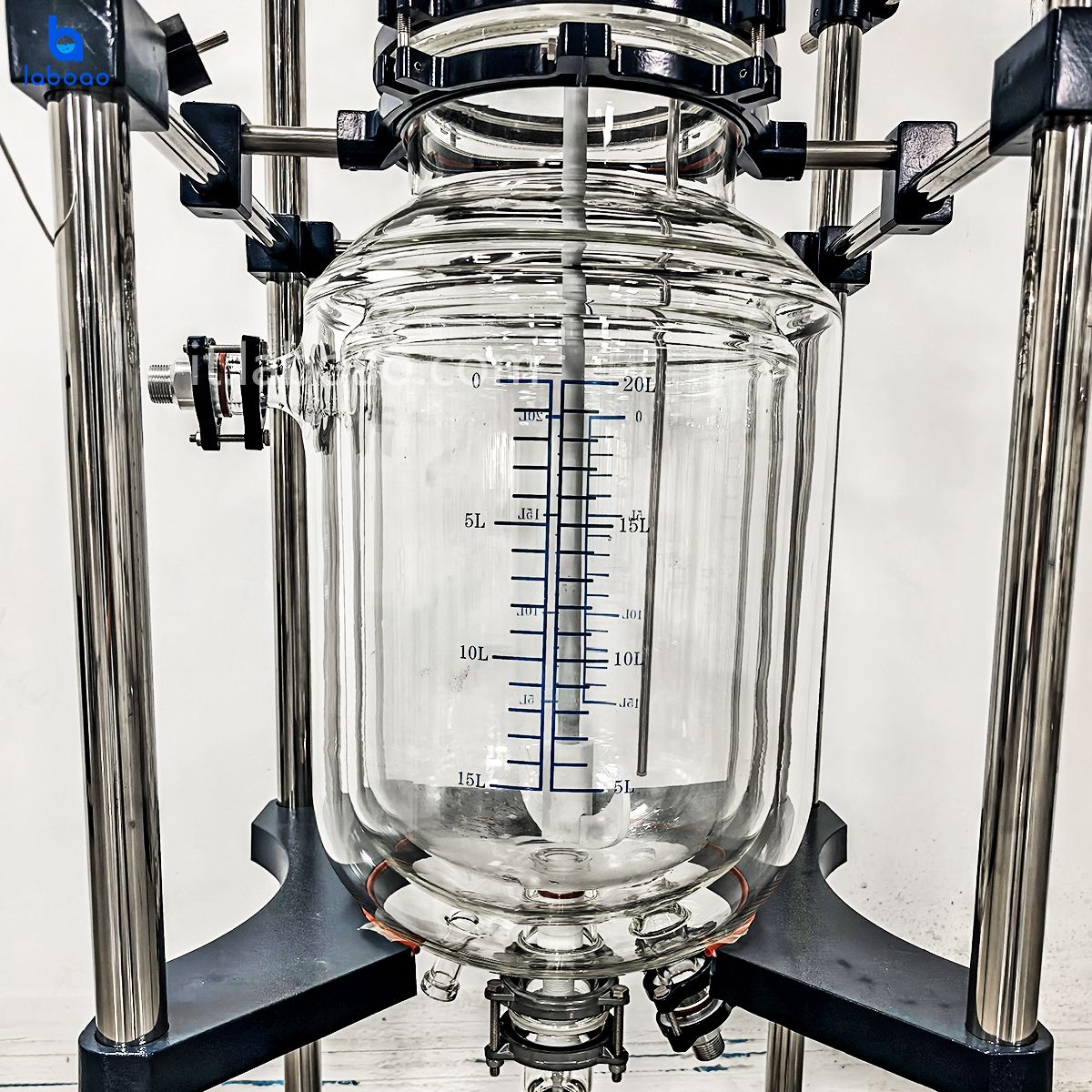 10-100L Reattore in vetro con rivestimento a tre strati