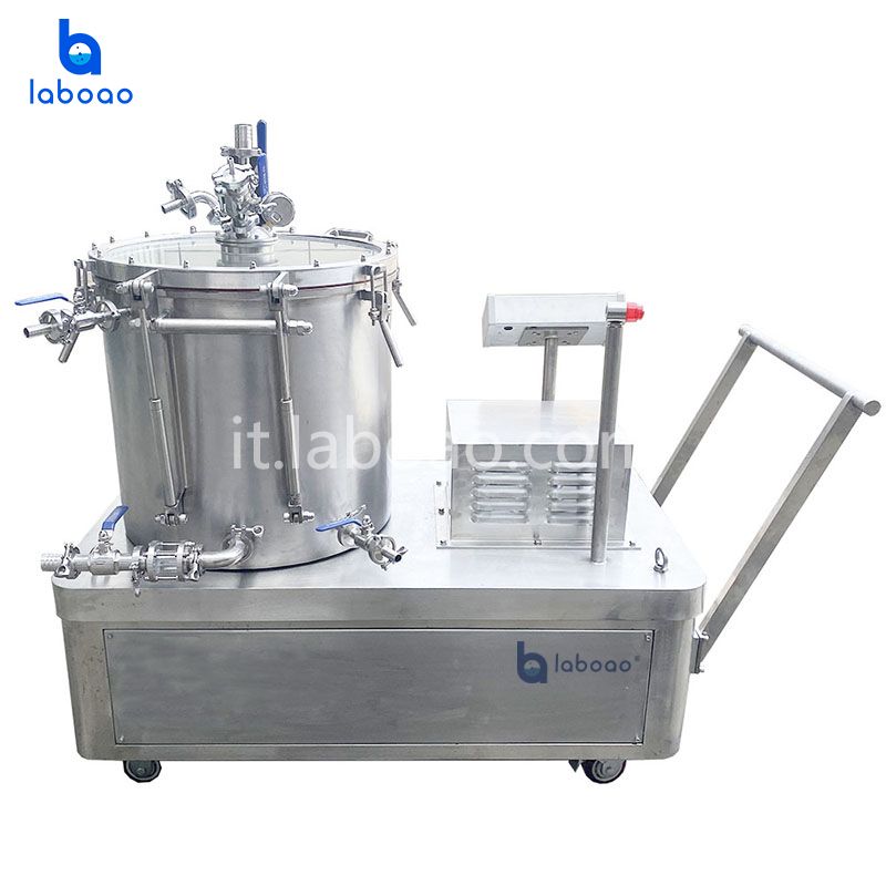 Sistema di centrifuga per l'estrazione dell'alcol etanolo