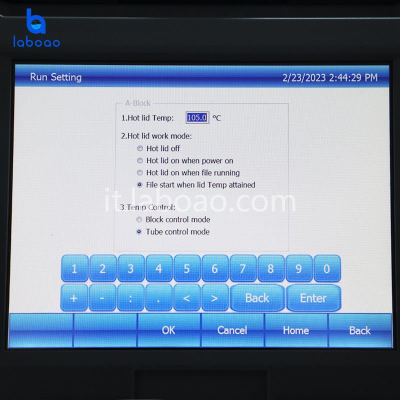 LPCR-96PLUS Reazione intelligente del termociclatore a sei vie con controllo touch screen a colori
