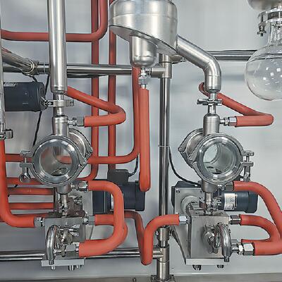 Impianto di distillazione molecolare in acciaio inossidabile per la distillazione di oli essenziali dettaglio - Pompa di ingresso e uscita, alimentazione e scarico continui per migliorare l'efficienza del lavoro